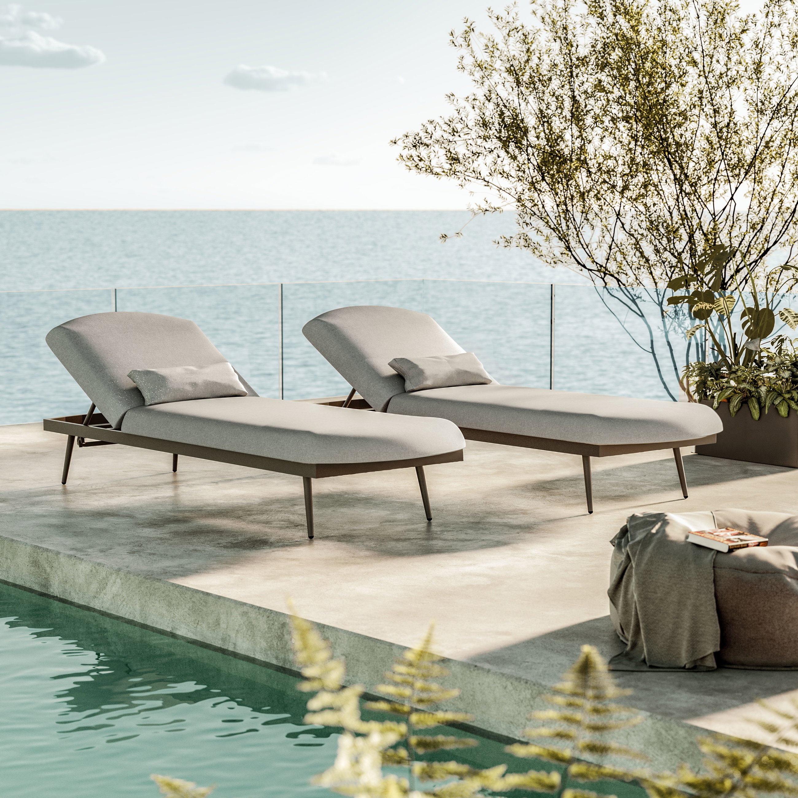 Confort Sun Lounger Set Compact