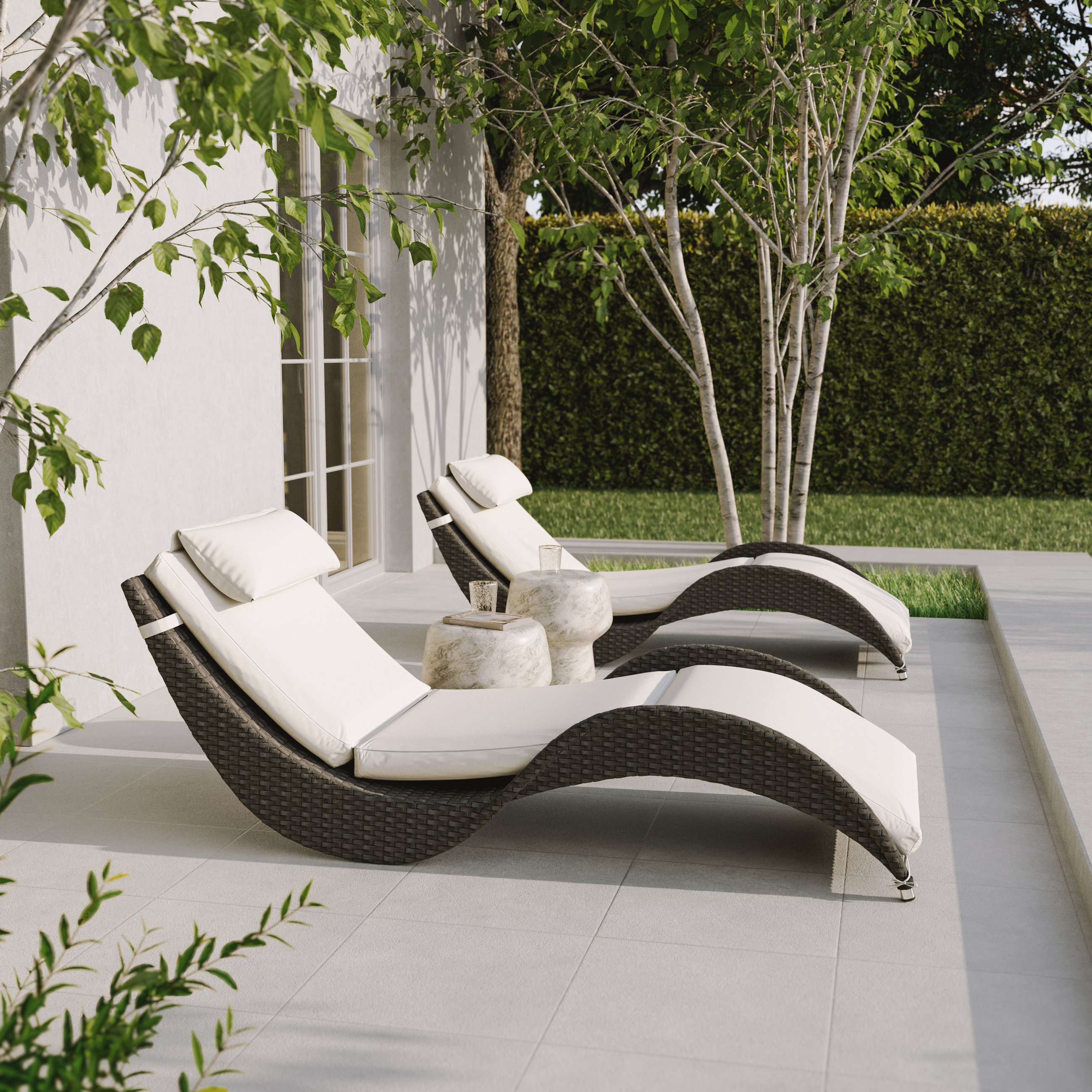 Wave Sun Lounger Set Compact