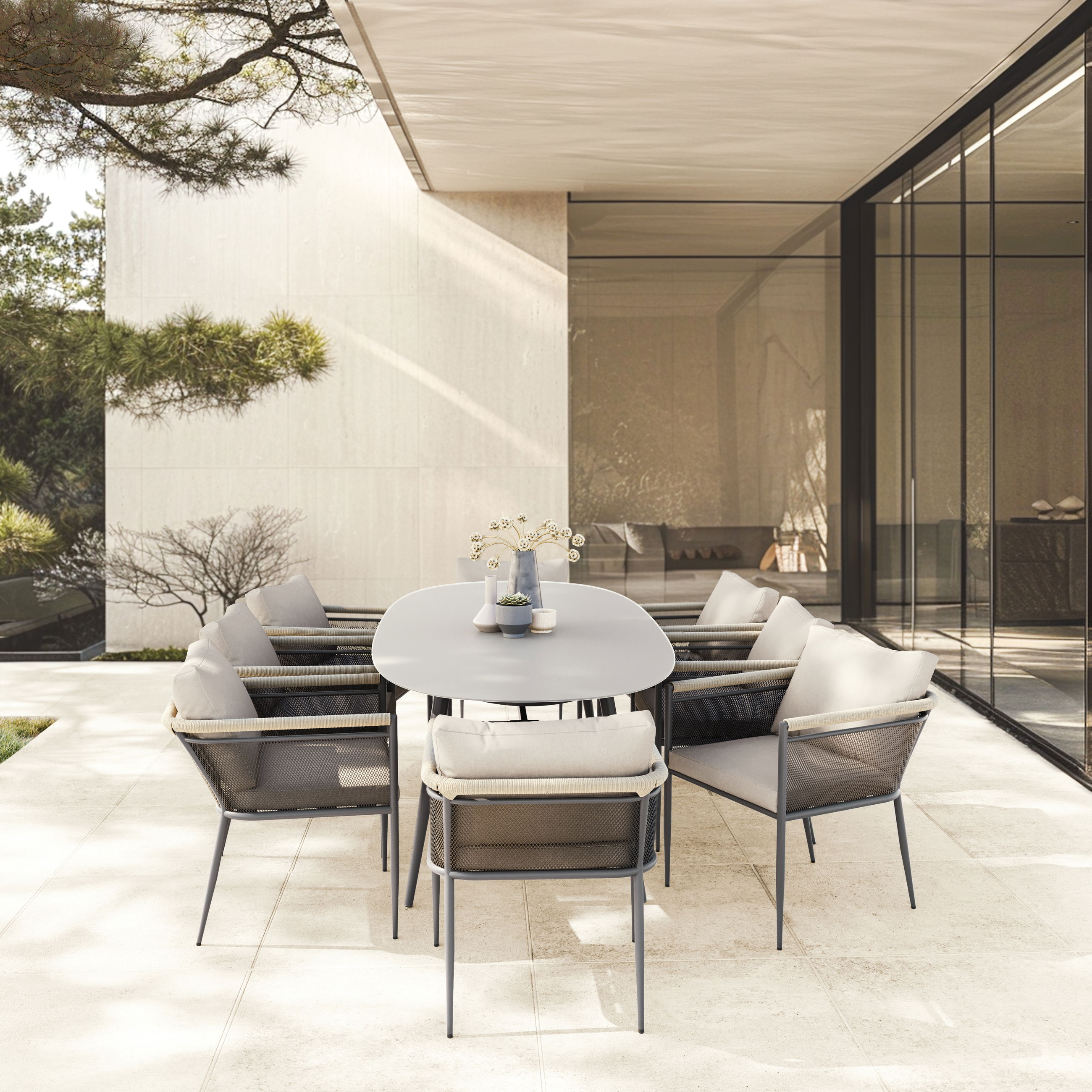 Lexo Dining 8 seidengrau