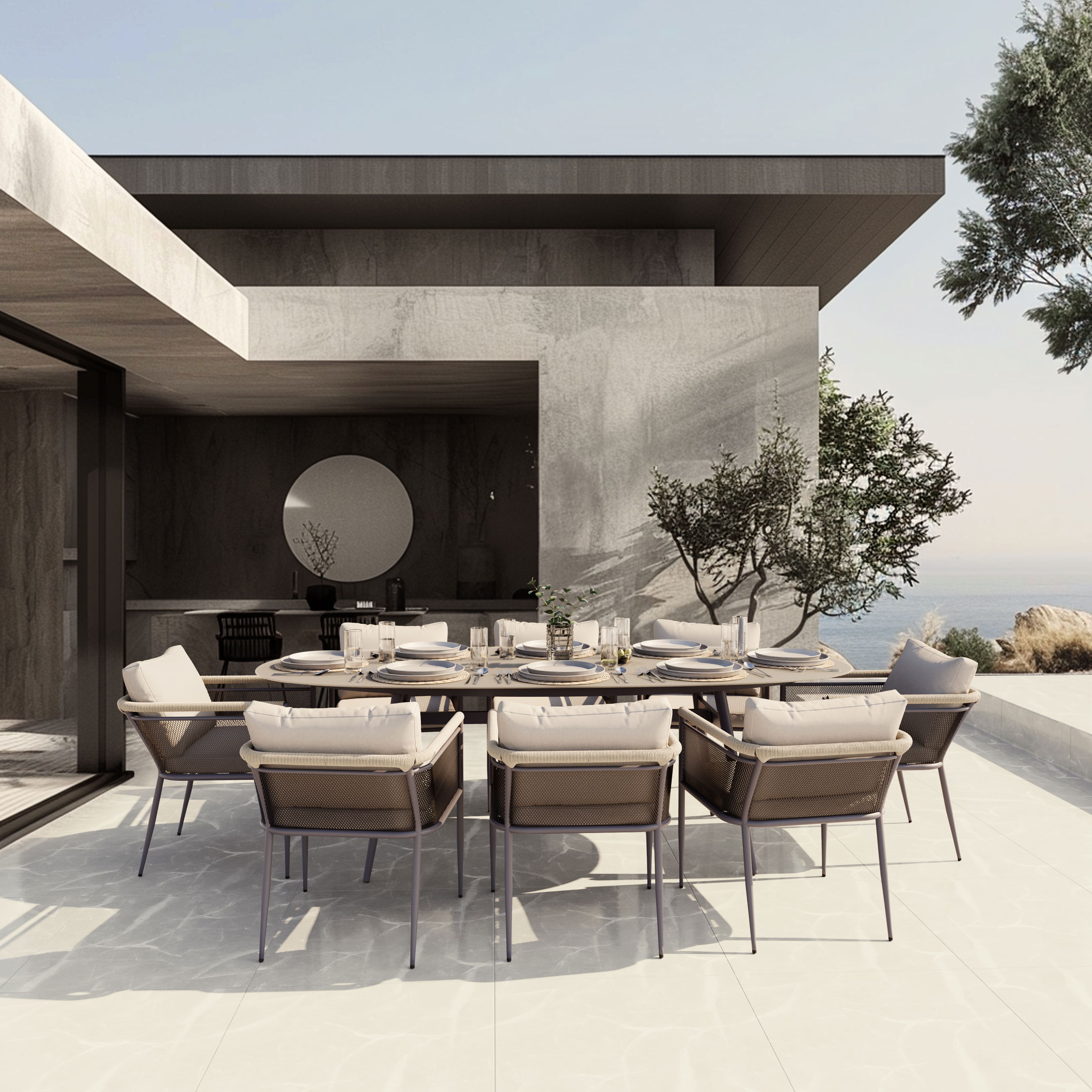 Lexo Dining 8 seidengrau