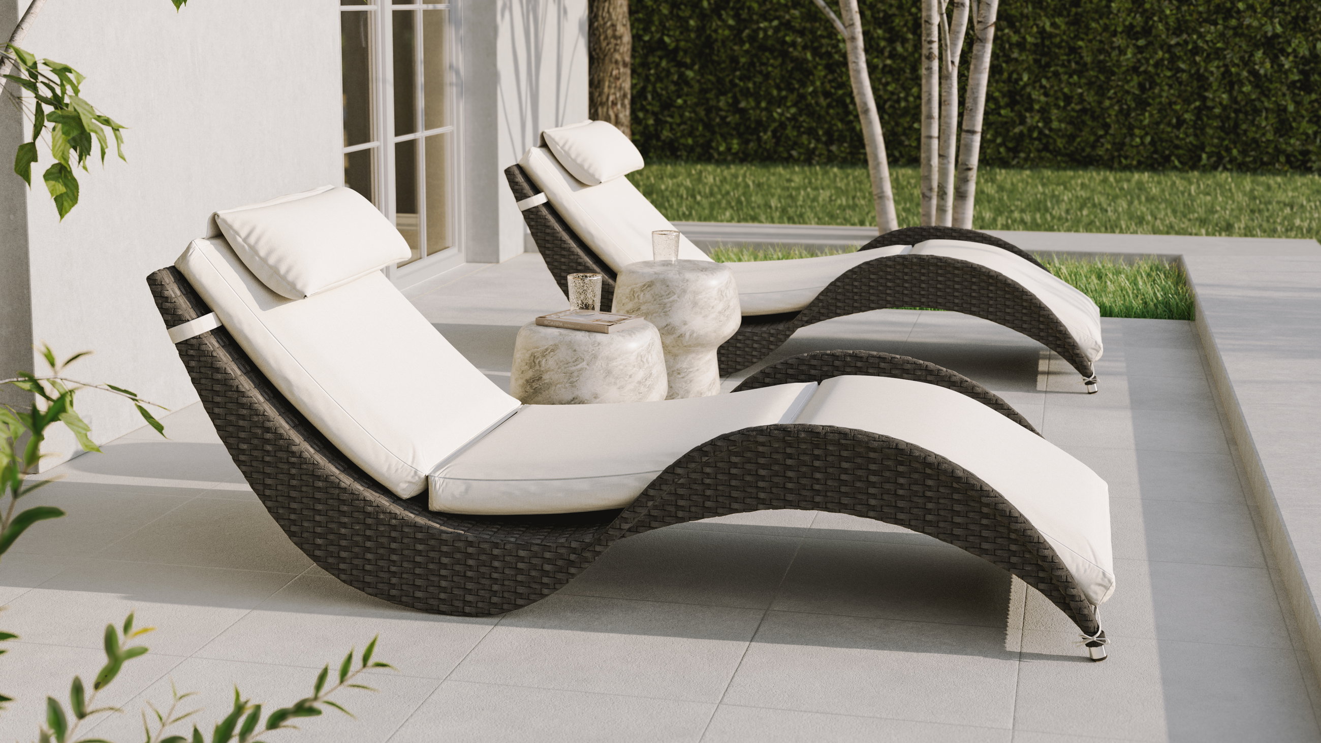 Wave Sun Lounger Set Compact