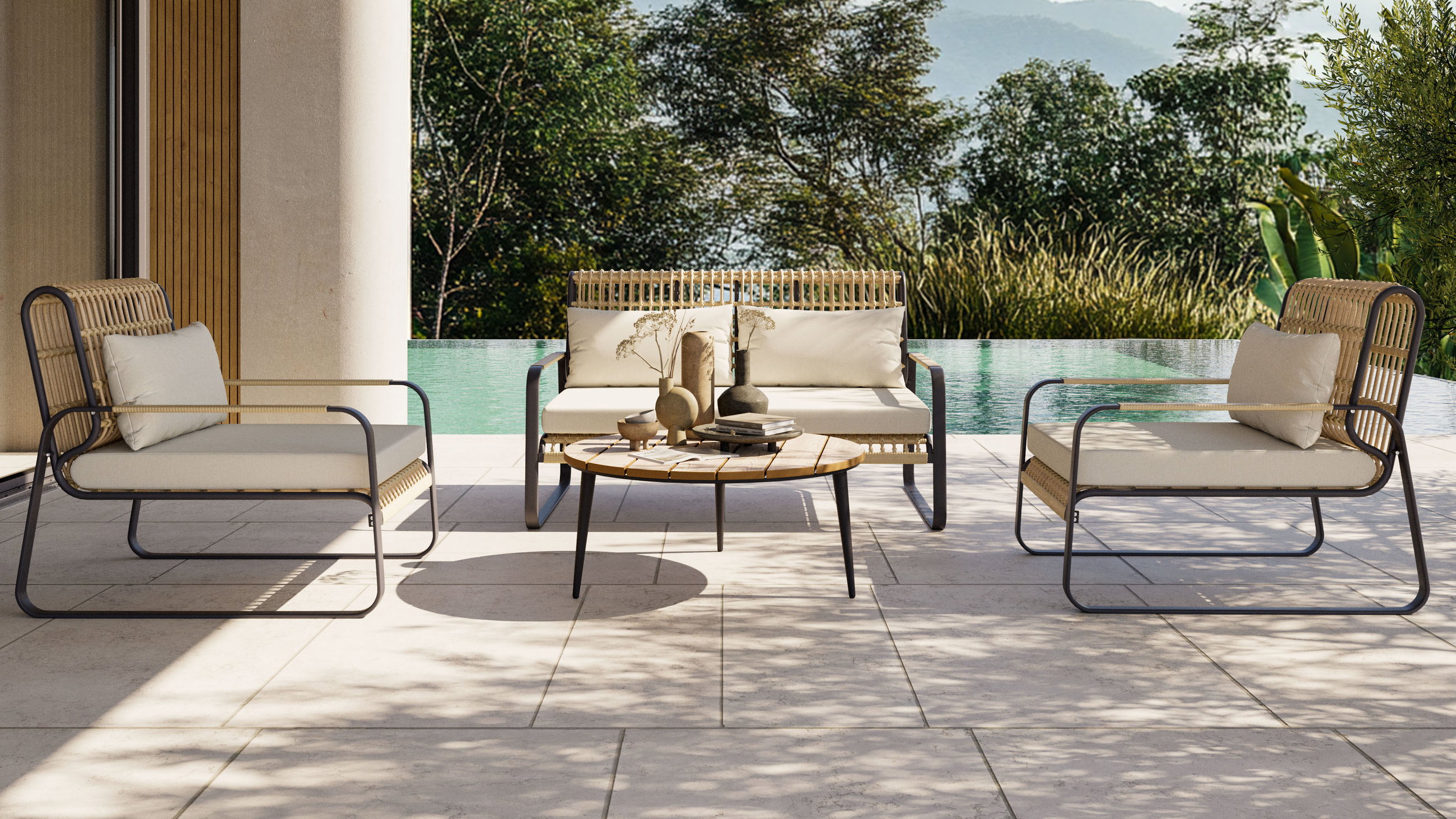 Big Lattice Lounge Compact, rond