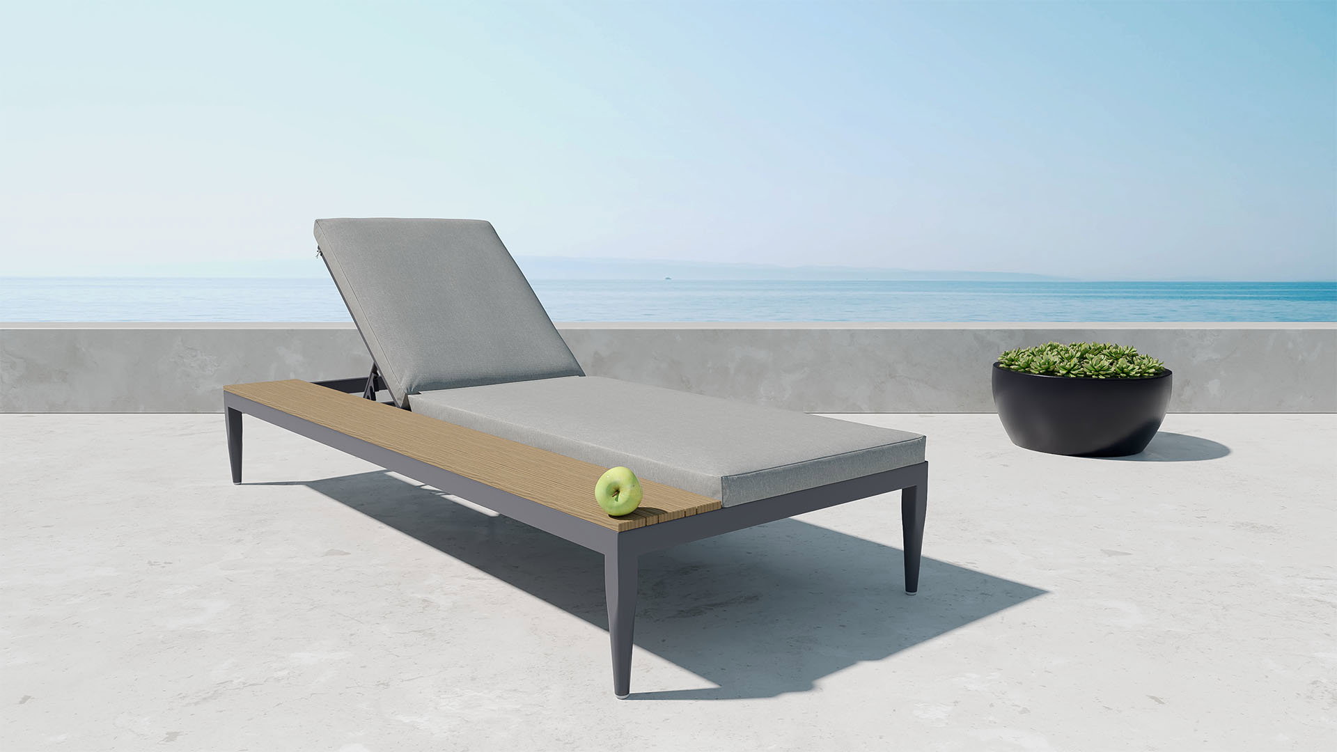 Silas Sun Lounger Compact (blanc)