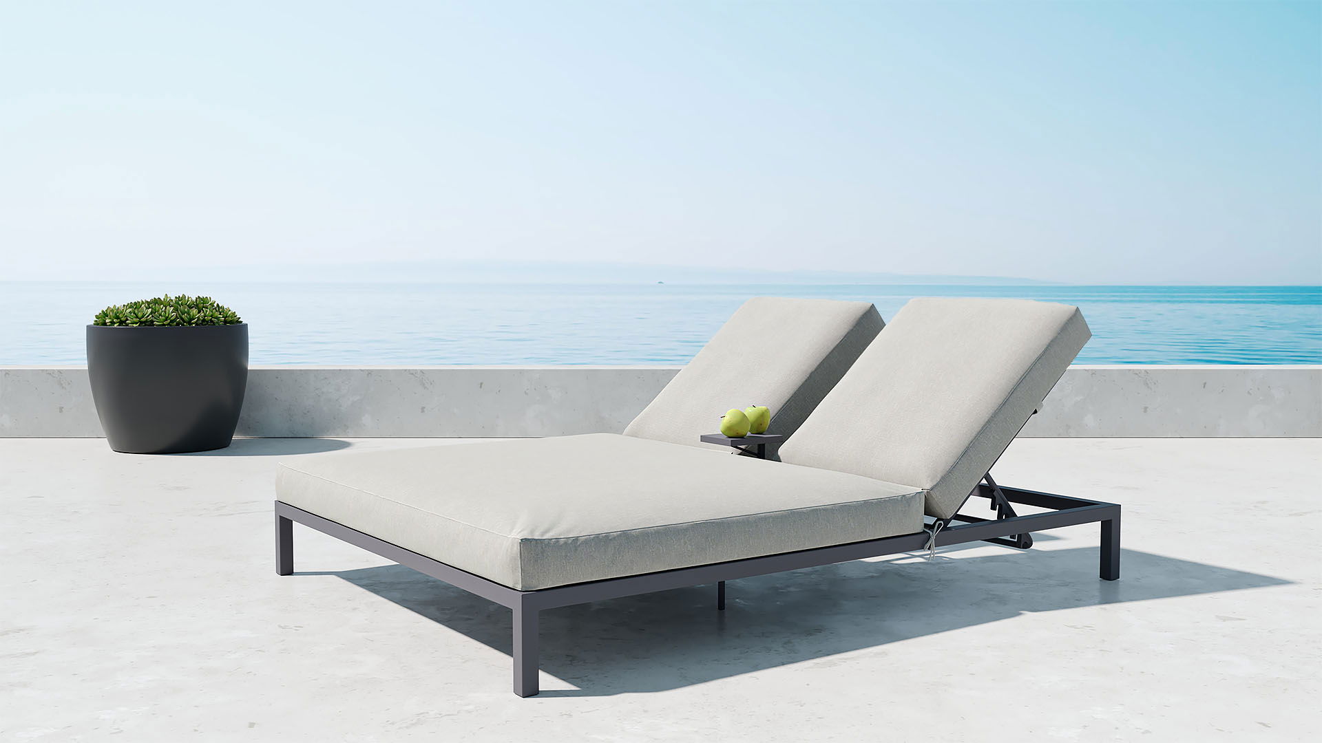 Plaza Sun Lounger Plus (anthracite)